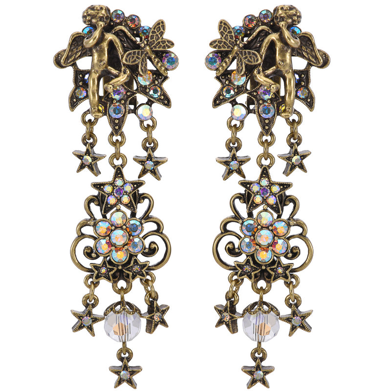 Couture Cupid Kiss Clip Earrings (Brass Ox)