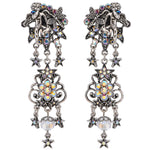 Couture Cupid Kiss Clip Earrings (Silver Ox)