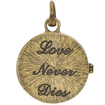 Celestial Goddess Seaview Moon Love Never Dies Open Ring Locket (Brass Ox)