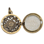 Celestial Goddess Seaview Moon Love Never Dies Open Ring Locket (Brass Ox)