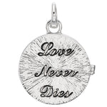 Celestial Goddess Seaview Moon Love Never Dies Open Ring Locket (Sterling Silvertone)