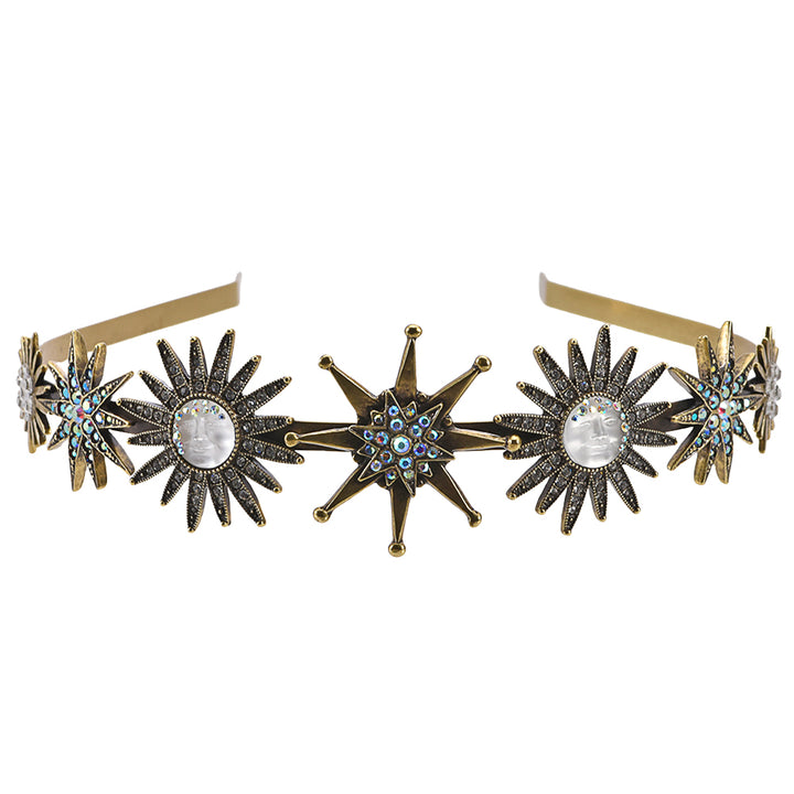 Kirks Folly Crystal Ornate Headband In Black. Kirks Folly Crystal Queen Black Headband, 6 main image 4