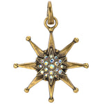 Super Star Open Ring Charm (Brass Ox)