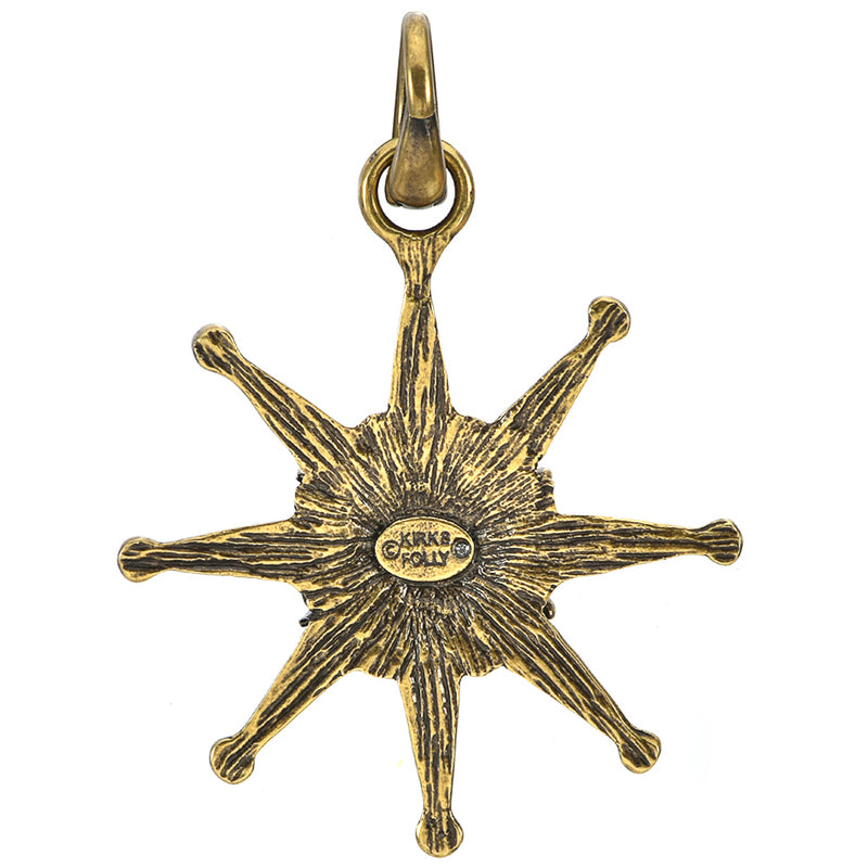 Super Star Open Ring Charm (Brass Ox)