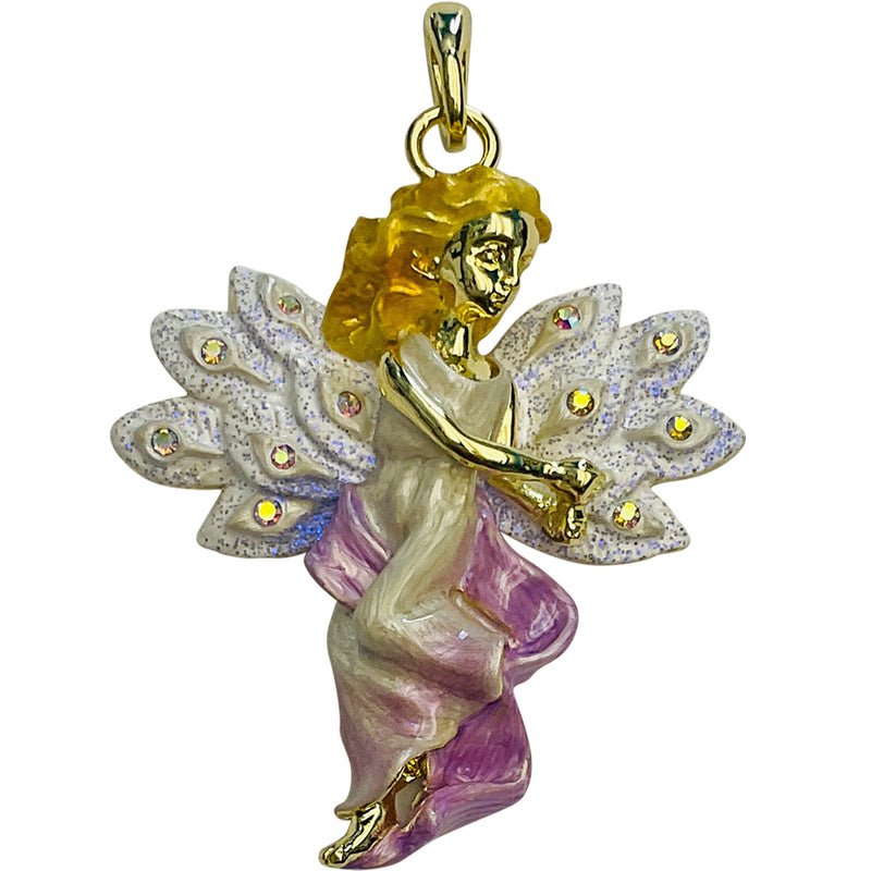 "One Of A Kind" Fantasy Fairy Open Ring Charm (Goldtone)