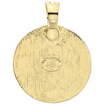 Goddess Illusion 35mm Seaview Moon Foldover Pendant (Goldtone/Irish Mist)