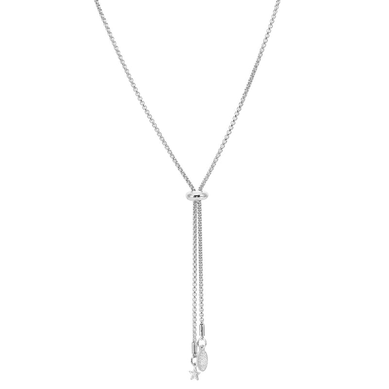 Dreamer 32" Slide Chain Necklace (Sterling Silvertone)