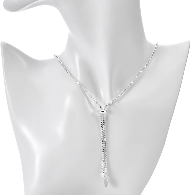 Dreamer 32" Slide Chain Necklace (Sterling Silvertone)