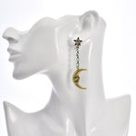 Moon Magic Pierced Earrings (Brass Ox)