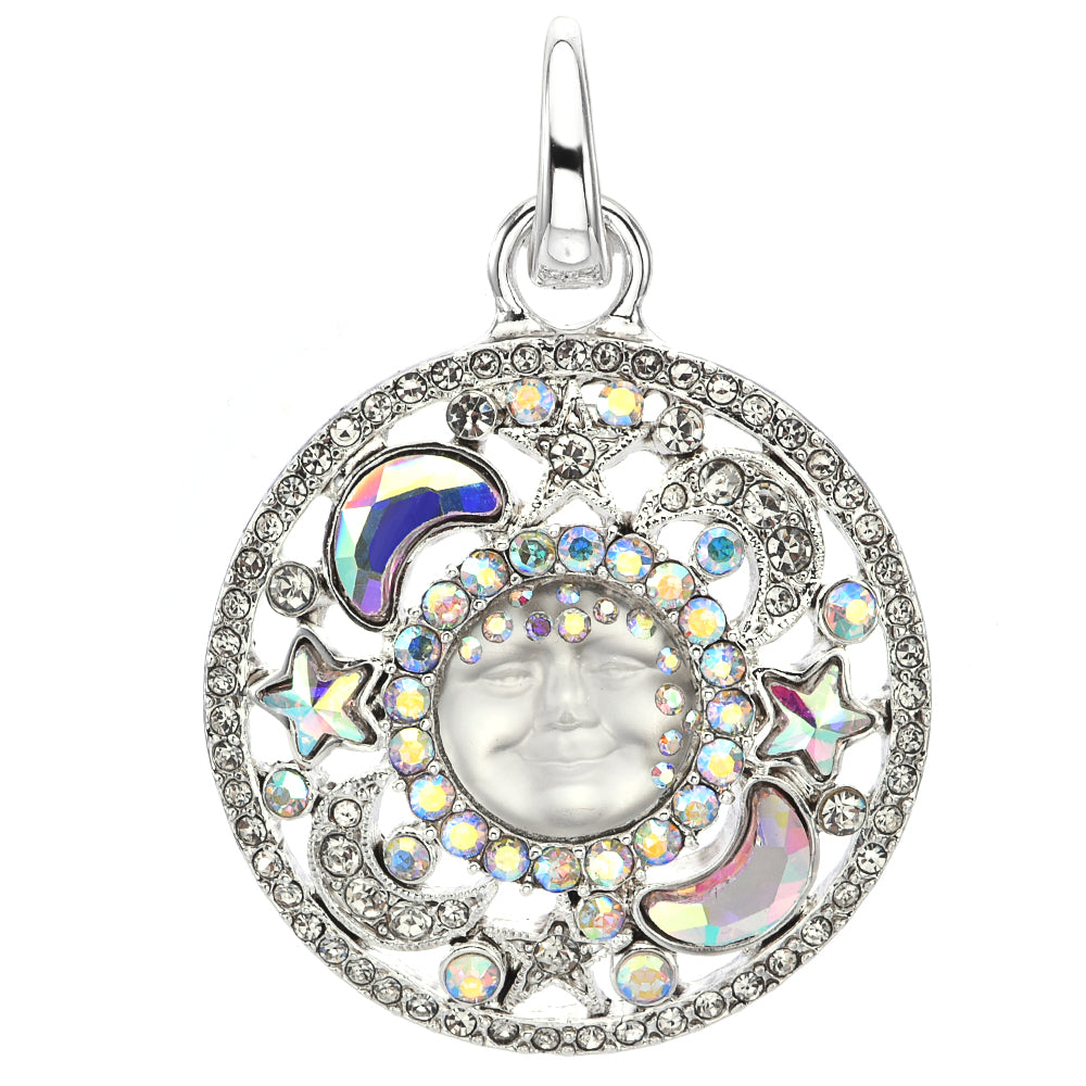 Seaview Moon Celestial Dream Open Ring Charm (Sterling