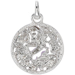 Dreamy Mermaid Open Ring Charm (Sterling Silvertone)