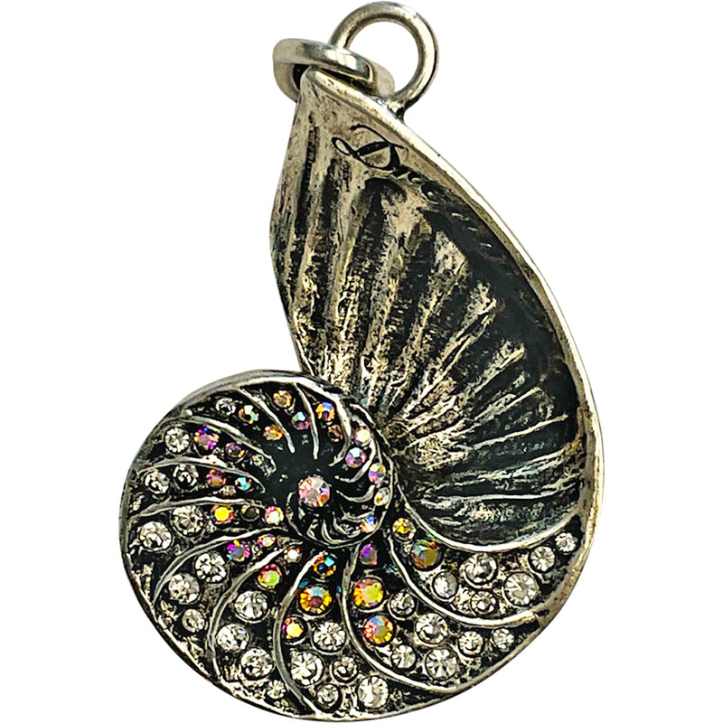 "One Of A Kind" Dreamer Nautilus 43mm Open Ring Charm (Silver Ox)