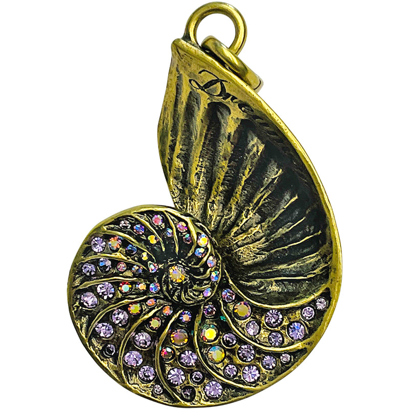 "One Of A Kind" Dreamer Nautilus 43mm Open Ring Charm (Brass Ox)