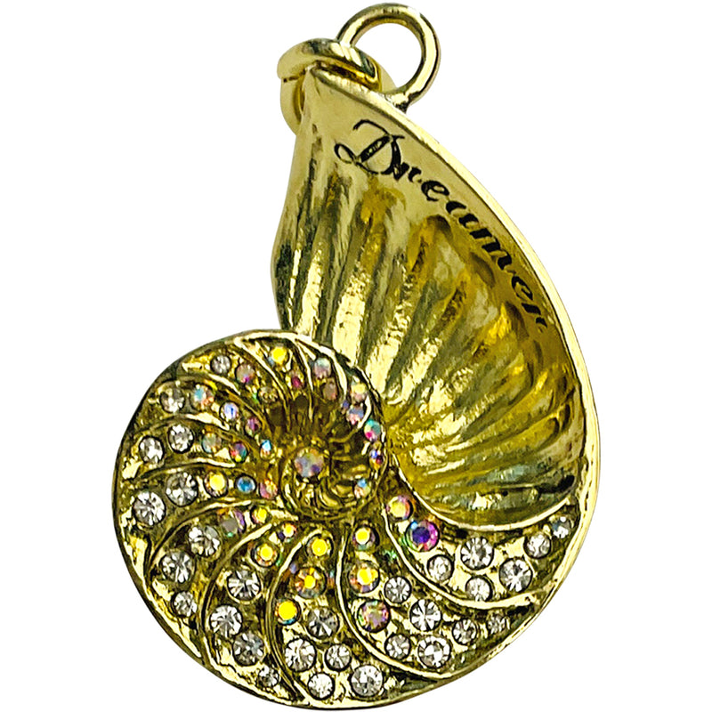"One Of A Kind" Dreamer Nautilus 43mm Open Ring Charm (Goldtone)
