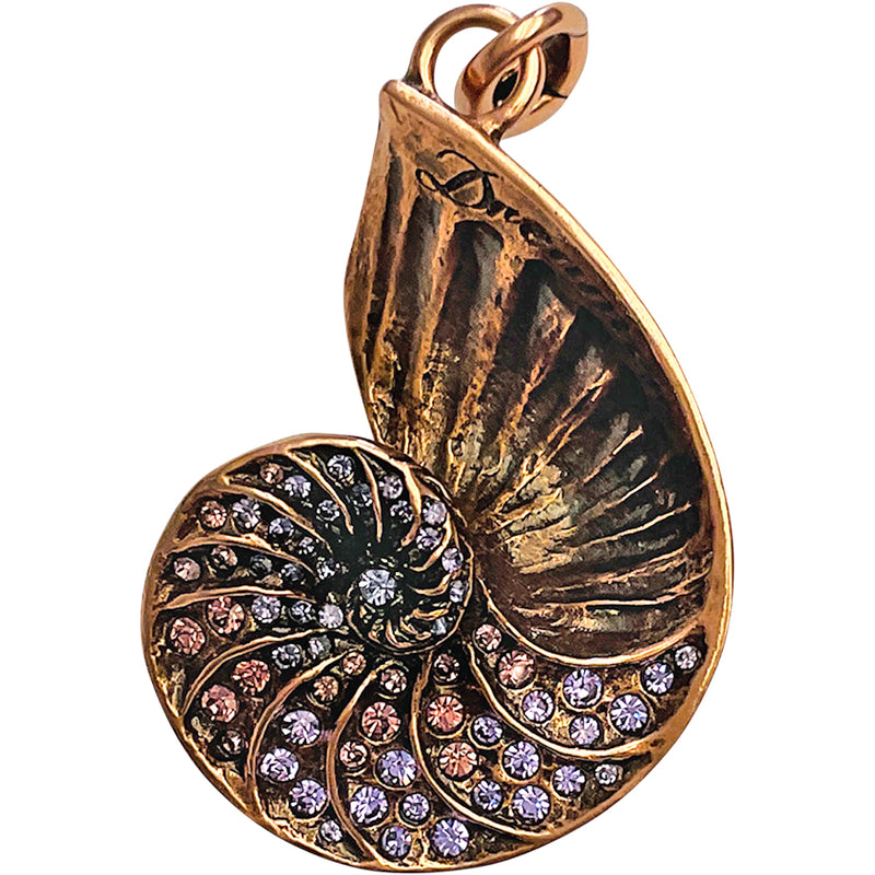 "One Of A Kind" Dreamer Nautilus 43mm Open Ring Charm (Copper Ox)