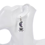 Moon Shadow Night Crawler Leverback Earrings (Silver Ox)