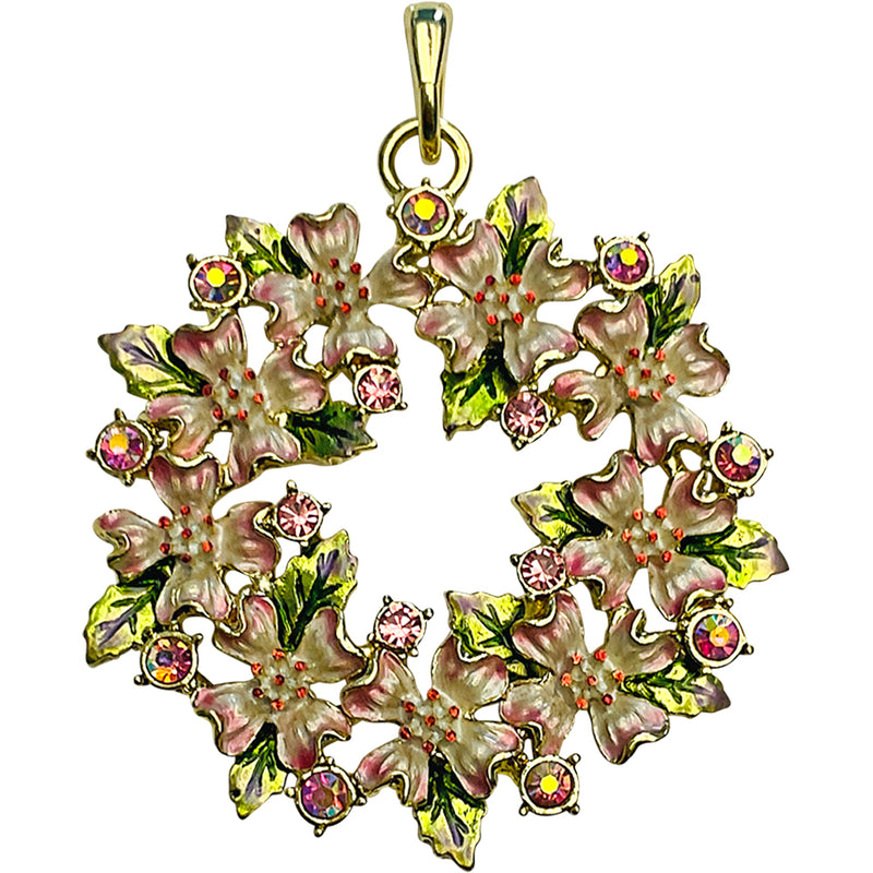 "One Of A Kind" Fairy Wreath Open Ring Charm (Goldtone)