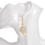 Starlight Spell Caster Leverback Earrings (Goldtone)
