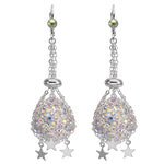 Starlight Spell Caster Leverback Earrings (Sterling Silvertone)