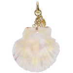 Scallop Shell Open Ring Charm (Goldtone)