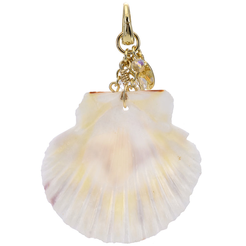 Scallop Shell Open Ring Charm (Goldtone)