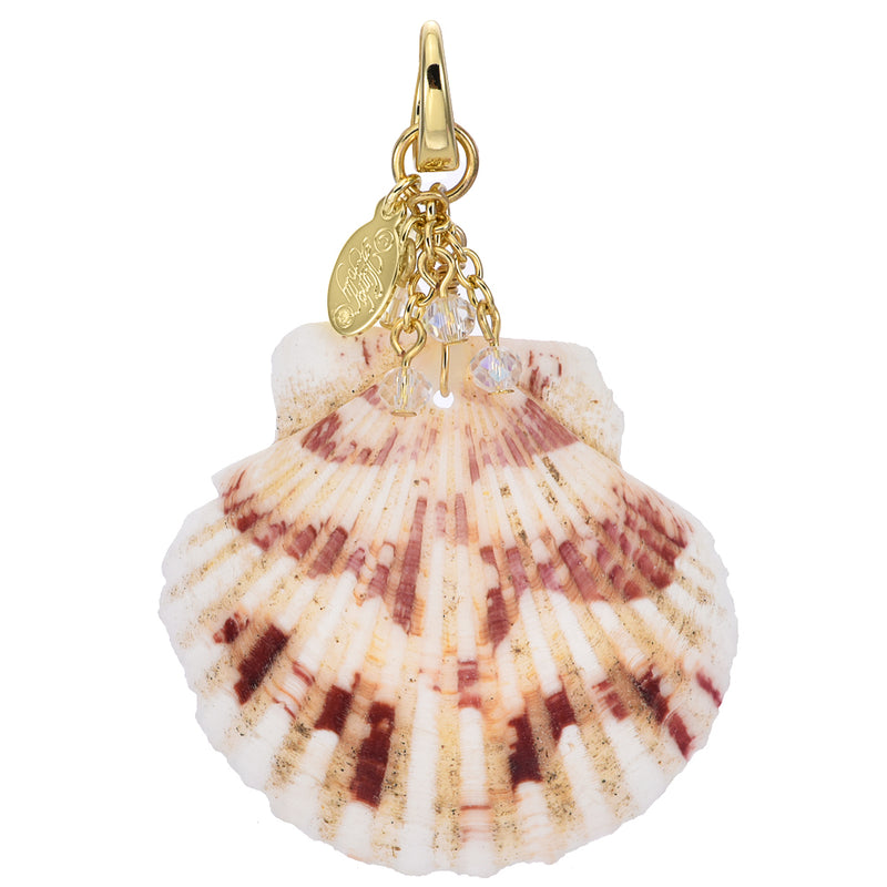 Scallop Shell Open Ring Charm (Goldtone)