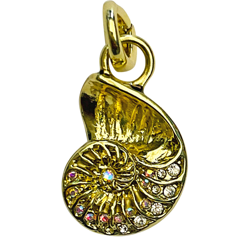 "One Of A Kind"  Nautilus 21mm Open Ring Charm (Goldtone)