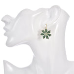 Precious Memories Flower Leverback Earrings (Goldtone)