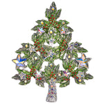 Stardust Dream Holly Tree Pin Pendant (Sterling Silvertone)
