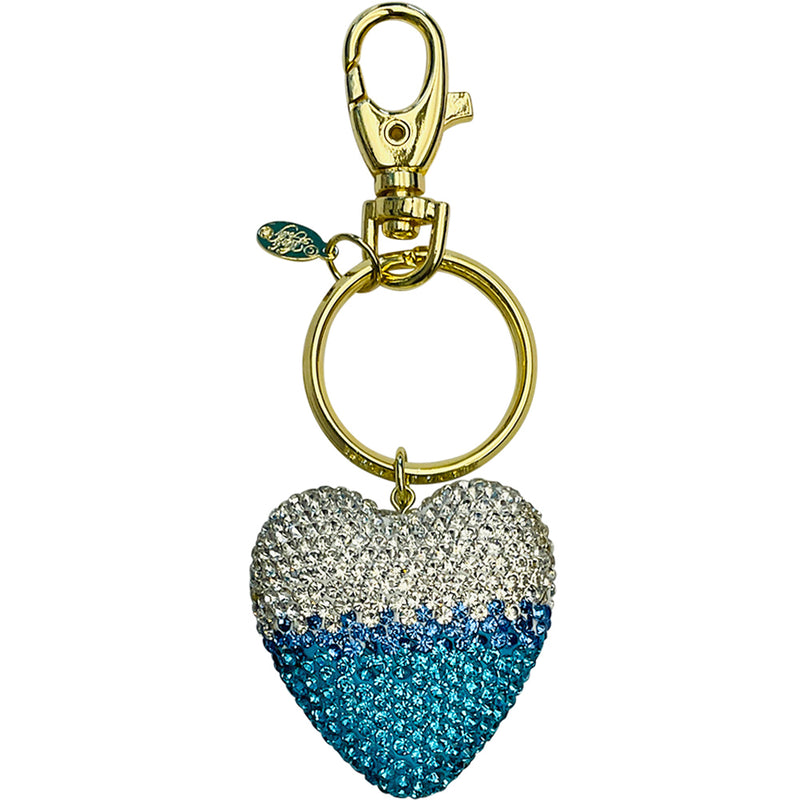 "One Of A Kind" Love Struck Heart Keychain Charmer (Goldtone)