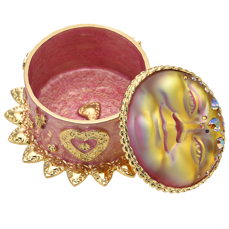 Mystic Sweetheart Seaview Moon 50mm Treasure Box (Goldtone/Mystic