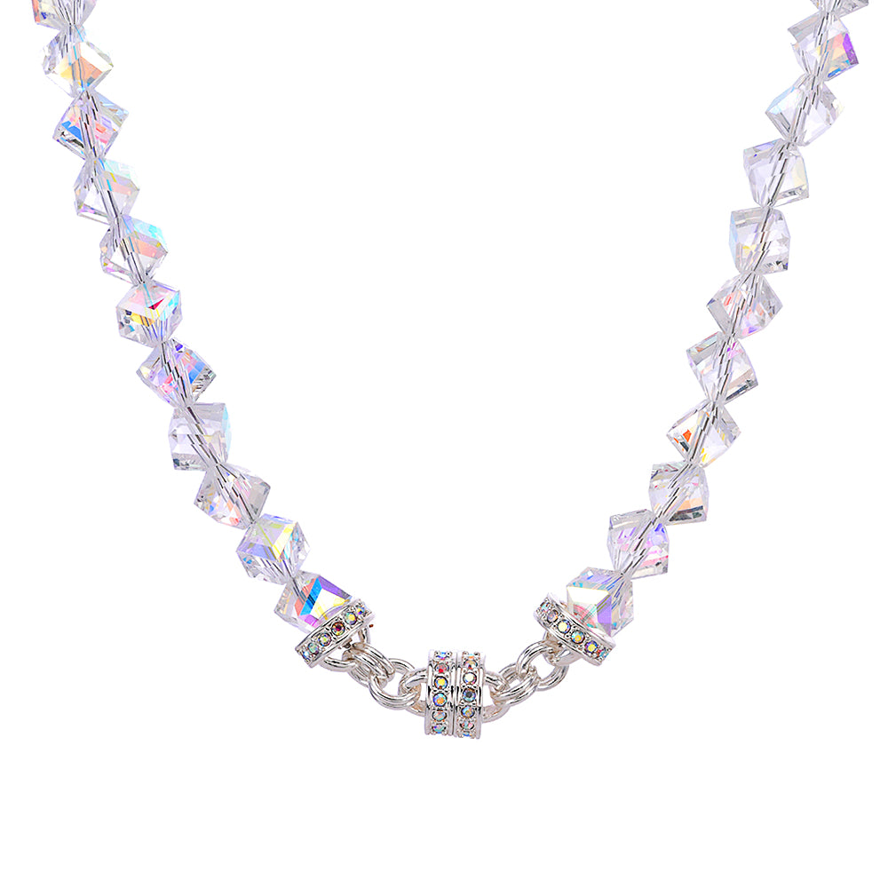 Hollywood Crystal Magnetic Necklace (Sterling Silvertone/Crystal