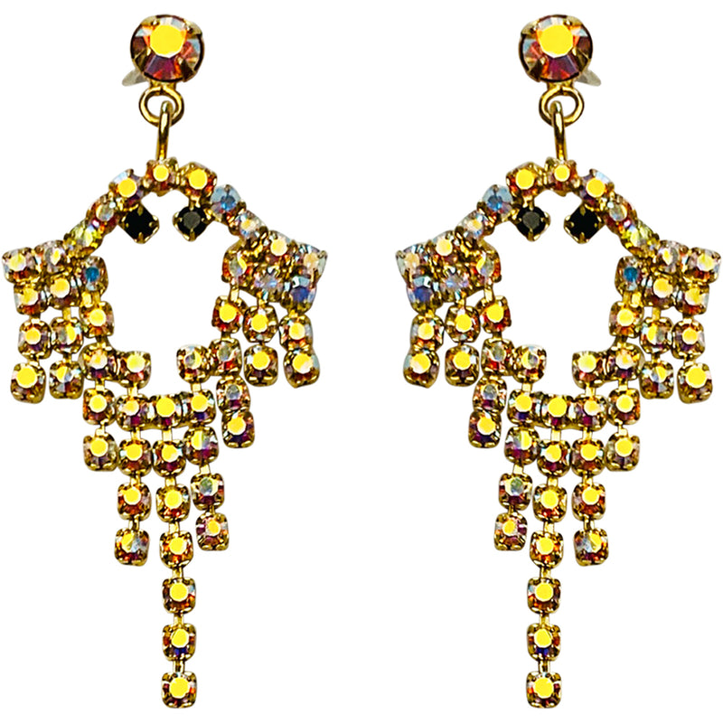 "One Of A Kind"Boo Baby Rhinestone Pierced Earrings (Goldtone)