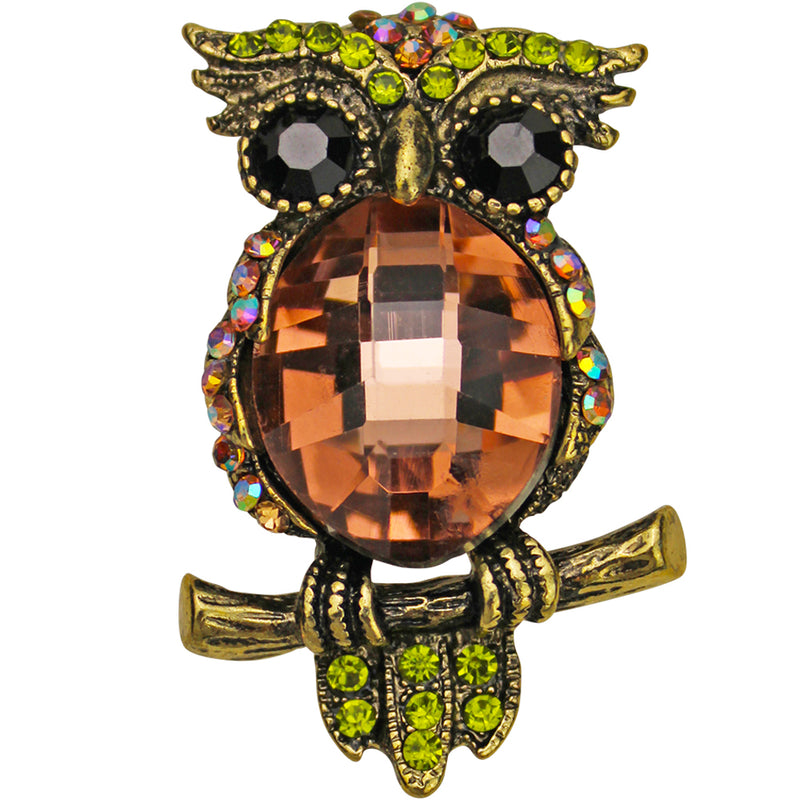 Owl Of Wisdom Pin (Goldtone)