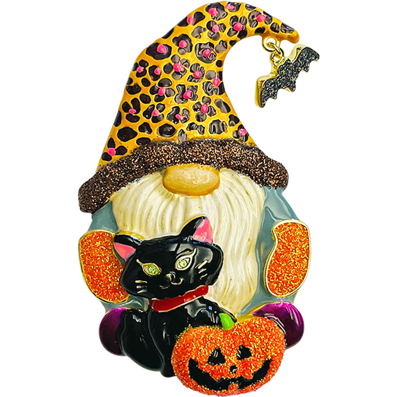 Autumn Gnome Pin Pendant (Goldtone)