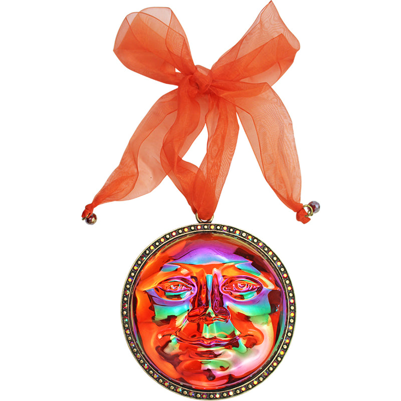 Seaview Water Moon Ornament (Brass Ox/Orange)