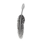 Heather B. Moore Silver Patina Feather Charm with Diamonds