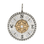 Heather B. Moore Silver Raised Compass Round Charm