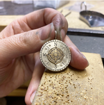 Heather B. Moore Silver Raised Compass Round Charm