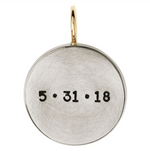 Heather B. Moore Silver & Gold Name And Date Round Charm