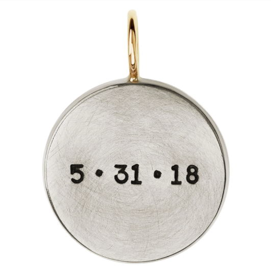 Heather B. Moore Silver & Gold Name And Date Round Charm