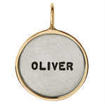 Heather B. Moore Silver & Gold Name And Date Round Charm