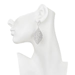 Waterfall Silver Shine Pierced Earrings (Sterling Silvertone)