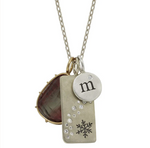 Heather B. Moore Silver Single Initial Round Charm