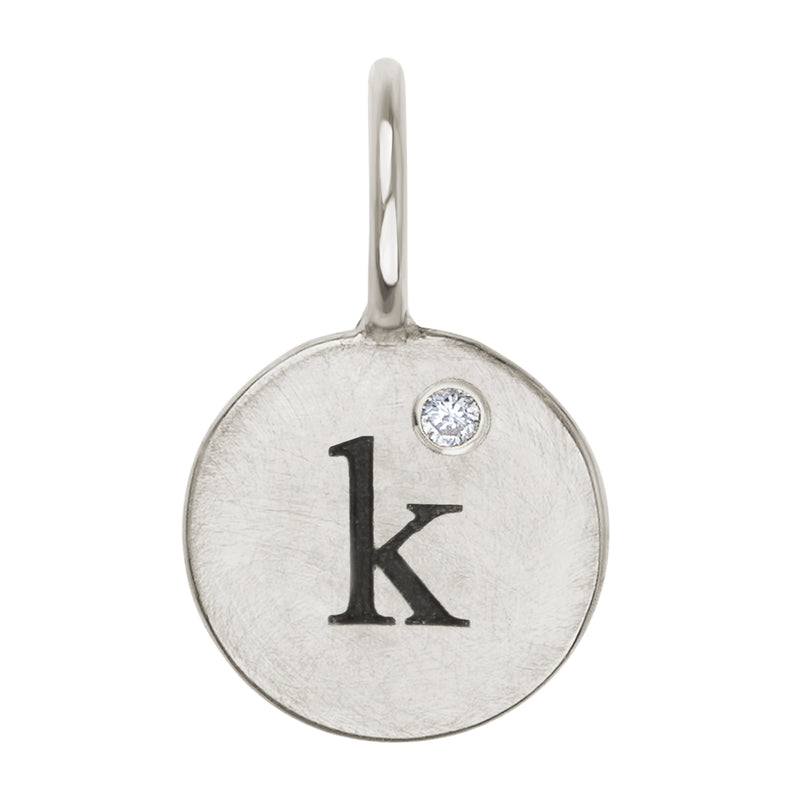 Heather B. Moore Silver Single Initial Round Charm