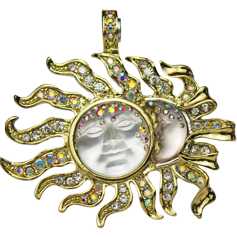 "One Of A Kind" Sunshine Goddess Seaview Moon Magnetic Enhancer (Goldtone/Crystal)