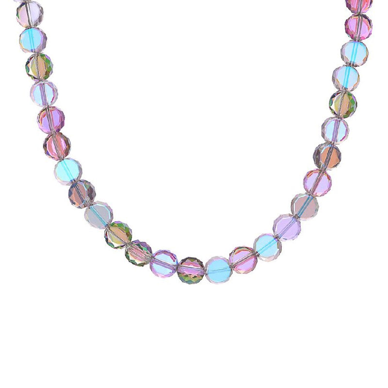 Fantasia Crystal Magnetic Closure 18" Necklace (Sterling Silvertone)