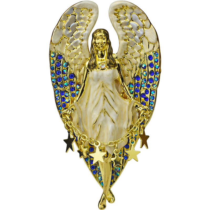 Guardian Angel Pin Pendant (Goldtone)