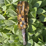 Amethyst Feather Fan Wand (Brown)