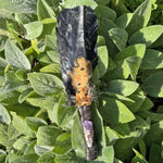 Amethyst Feather Fan Wand (Black)